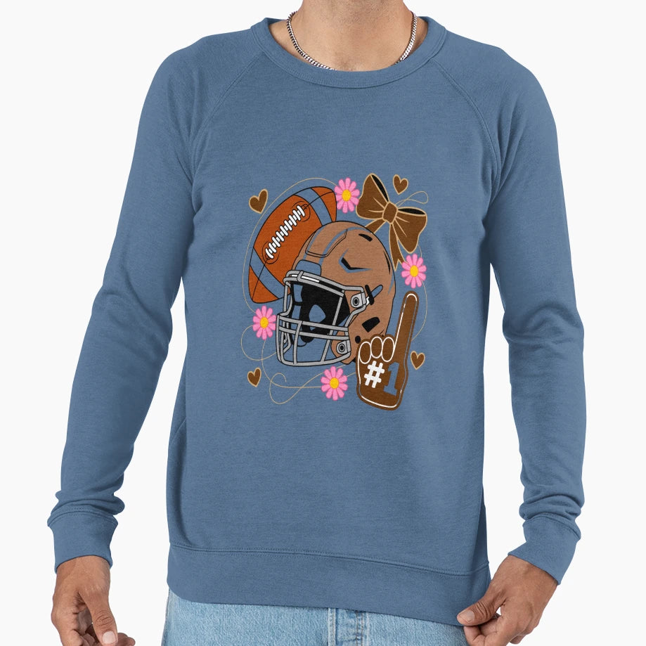 Football Coquette Sweatshirt - Graphic Print Men Women - T-Shirt, Sweatshirt, Hoodie