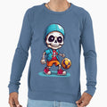 Cartoon Skull Playing Soccer Sweatshirt - Graphic Print Unisex - T-Shirt, Sweatshirt, Hoodie