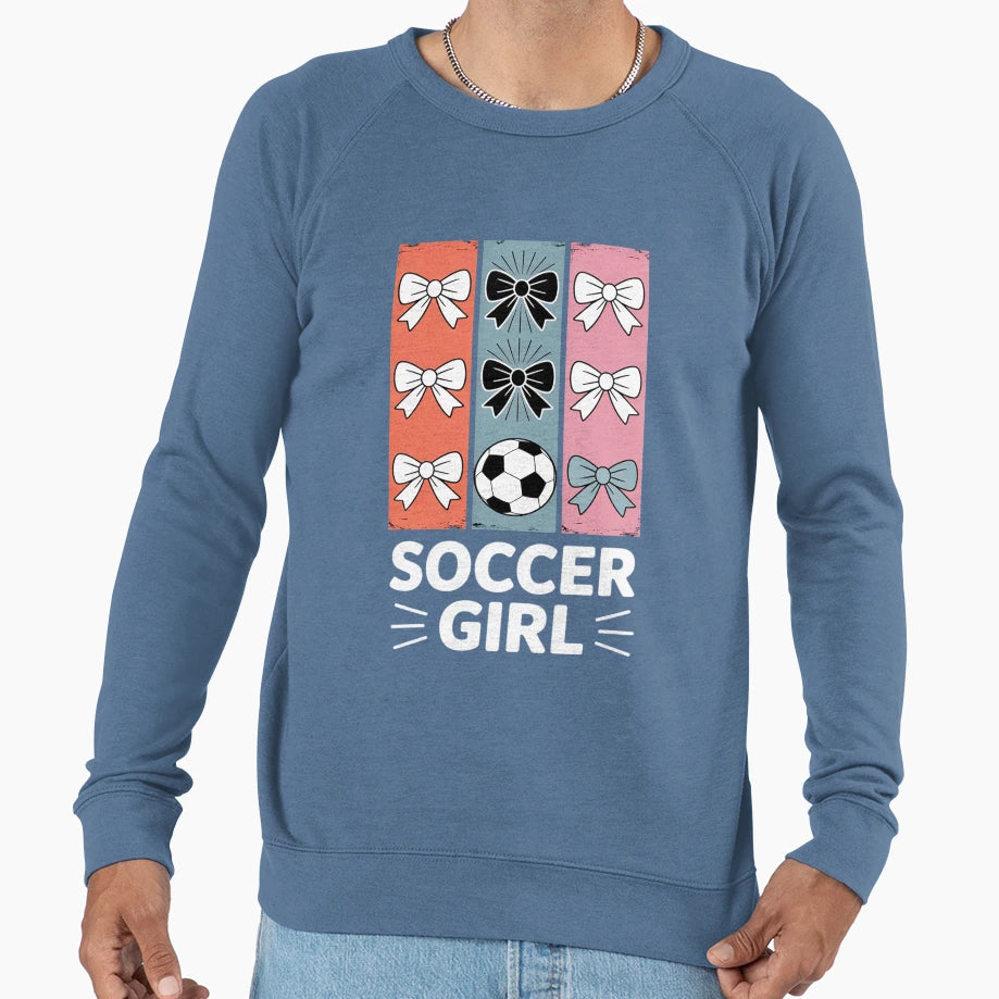 Soccer Coquette Bow Soccer Soccer Sweatshirt - Aesthetic Graphic Unisex - T-Shirt, Sweatshirt, Hoodie