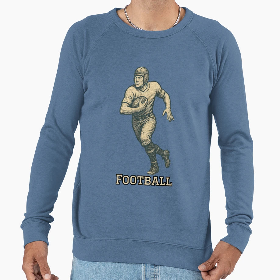 Football Player Illustration Sweatshirt - Streetwear Style for Adults - T-Shirt, Sweatshirt, Hoodie