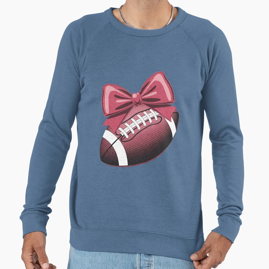 Coquette Bow American Football Game Day Sweatshirt - Unique Graphic Unisex - T-Shirt, Sweatshirt, Hoodie