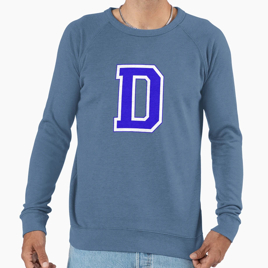 Varsity Letter D Sweatshirt - Novelty Apparel for Adults - T-Shirt, Sweatshirt, Hoodie