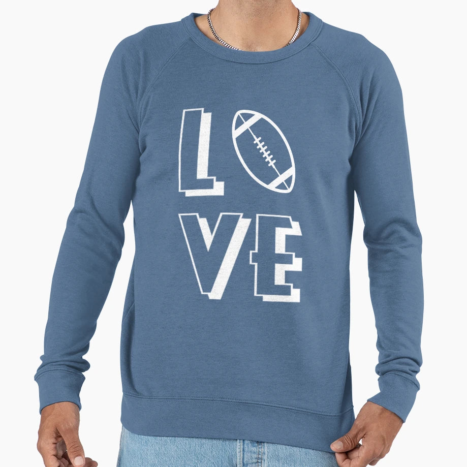 Love Football Sweatshirt - Custom Art Print Men Women - T-Shirt, Sweatshirt, Hoodie
