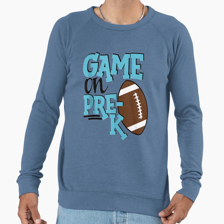 Pre K Football Sports 1St Day Sweatshirt - Casual Everyday Wear Unisex - T-Shirt, Sweatshirt, Hoodie