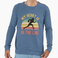 My Heart Is Line Football Offense Sweatshirt - Streetwear Style Unisex - T-Shirt, Sweatshirt, Hoodie