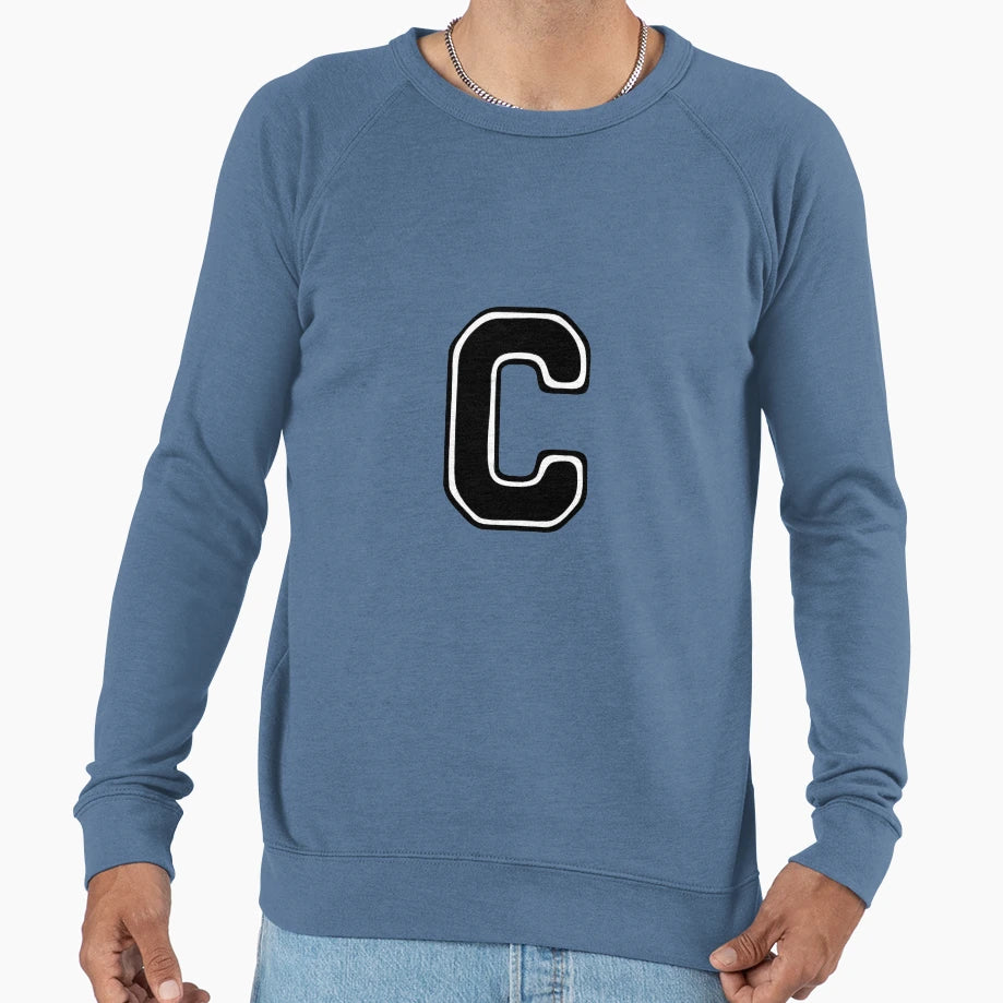 Bold Grooveline Letter C Sweatshirt - Fun Novelty Design for Adults - T-Shirt, Sweatshirt, Hoodie