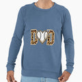 Leopard Baseball Dad Heart Sport Dad Sweatshirt - Trendy Graphic for Adults - T-Shirt, Sweatshirt, Hoodie