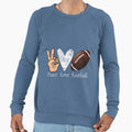 Funny Peace Love Football Sports Sweatshirt - Fun Novelty Design Men Women - T-Shirt, Sweatshirt, Hoodie
