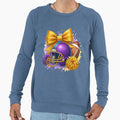 Football Helmet Cheerleader Bow Sweatshirt - Streetwear Style for Adults - T-Shirt, Sweatshirt, Hoodie