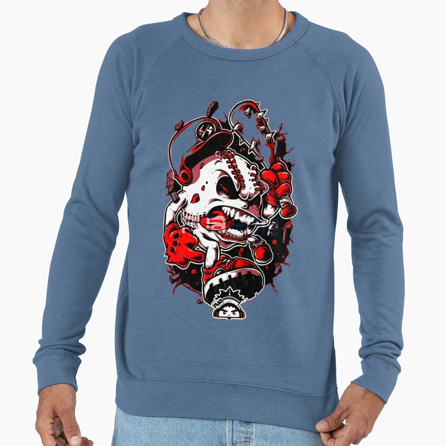 Gothic Baseball Sweatshirt - Trendy Graphic for Adults - T-Shirt, Sweatshirt, Hoodie