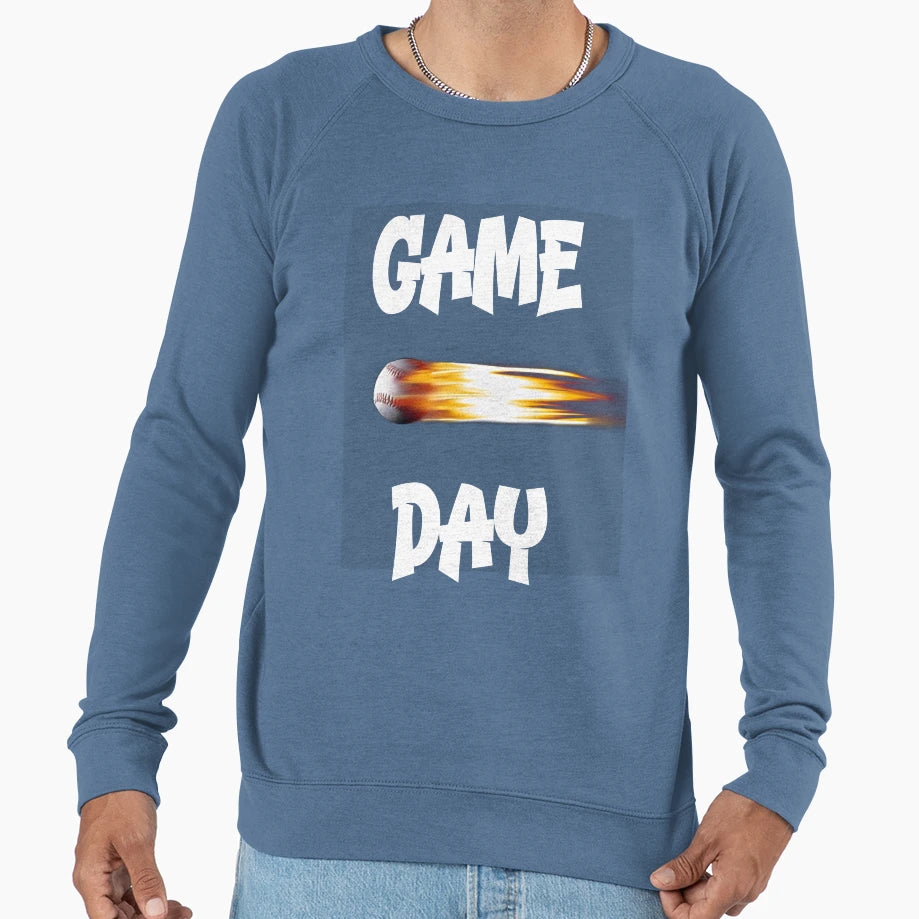 Fun Sports Game Day Baseball Sweatshirt - Graphic Print for Adults - T-Shirt, Sweatshirt, Hoodie