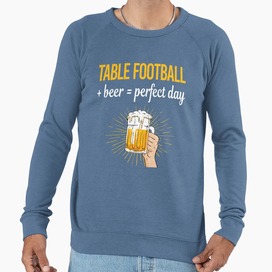 Beer Day Table Football Soccer Sweatshirt - Novelty Apparel for Adults - T-Shirt, Sweatshirt, Hoodie