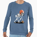 Skeleton Football Halloween Sweatshirt - Casual Everyday Wear Men Women - T-Shirt, Sweatshirt, Hoodie