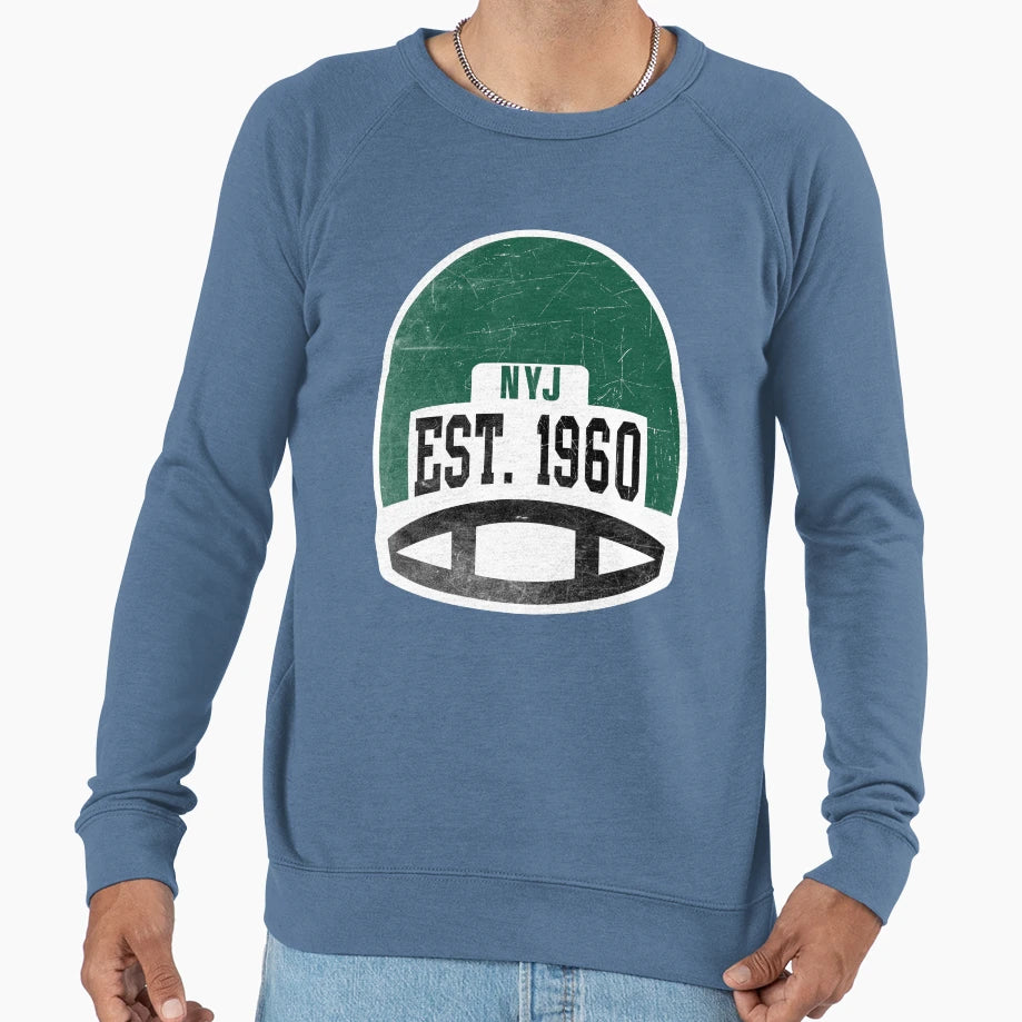 New York Throwback Football Helmet Sweatshirt - Aesthetic Graphic Unisex - T-Shirt, Sweatshirt, Hoodie