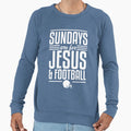 Sundays Are Jesus And Football Sweatshirt - Aesthetic Graphic for Adults - T-Shirt, Sweatshirt, Hoodie