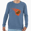 Rugby Ball American Football Flame Fire Sweatshirt - Novelty Apparel Unisex - T-Shirt, Sweatshirt, Hoodie