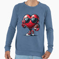 Heart American Football Valentines Day T-Shirt - Graphic Print for Adults - T-Shirt, Sweatshirt, Hoodie