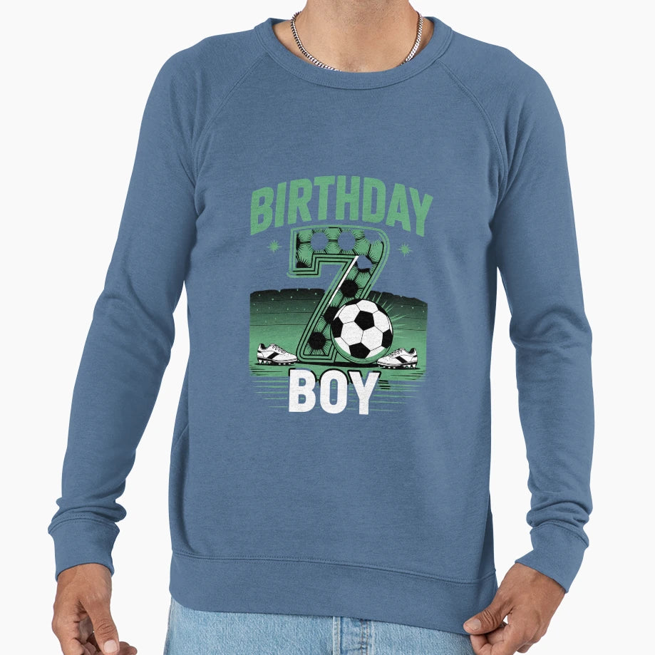 7Th Birthday Soccer 7 Year Old Sport Sweatshirt - Novelty Apparel Unisex - T-Shirt, Sweatshirt, Hoodie