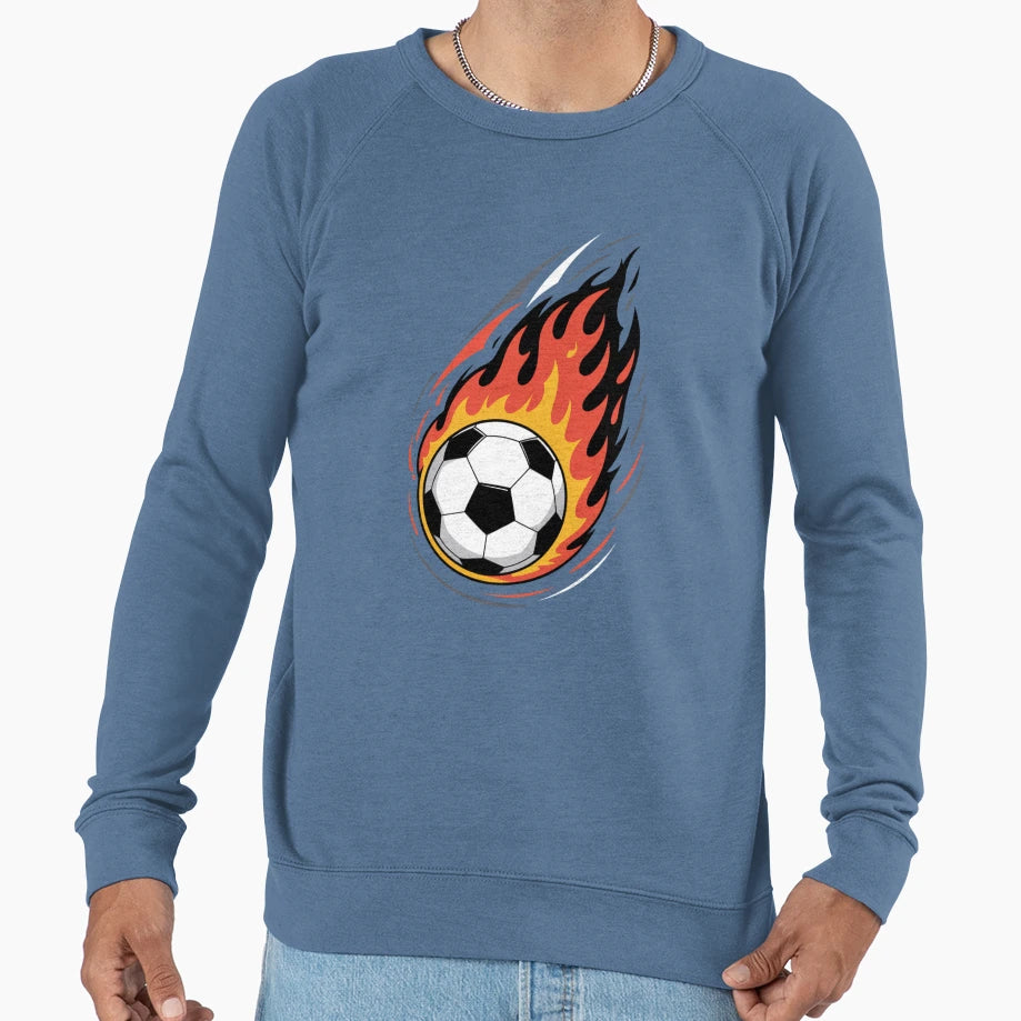 Flaming Football Energy Sweatshirt - Minimalist Print Unisex - T-Shirt, Sweatshirt, Hoodie