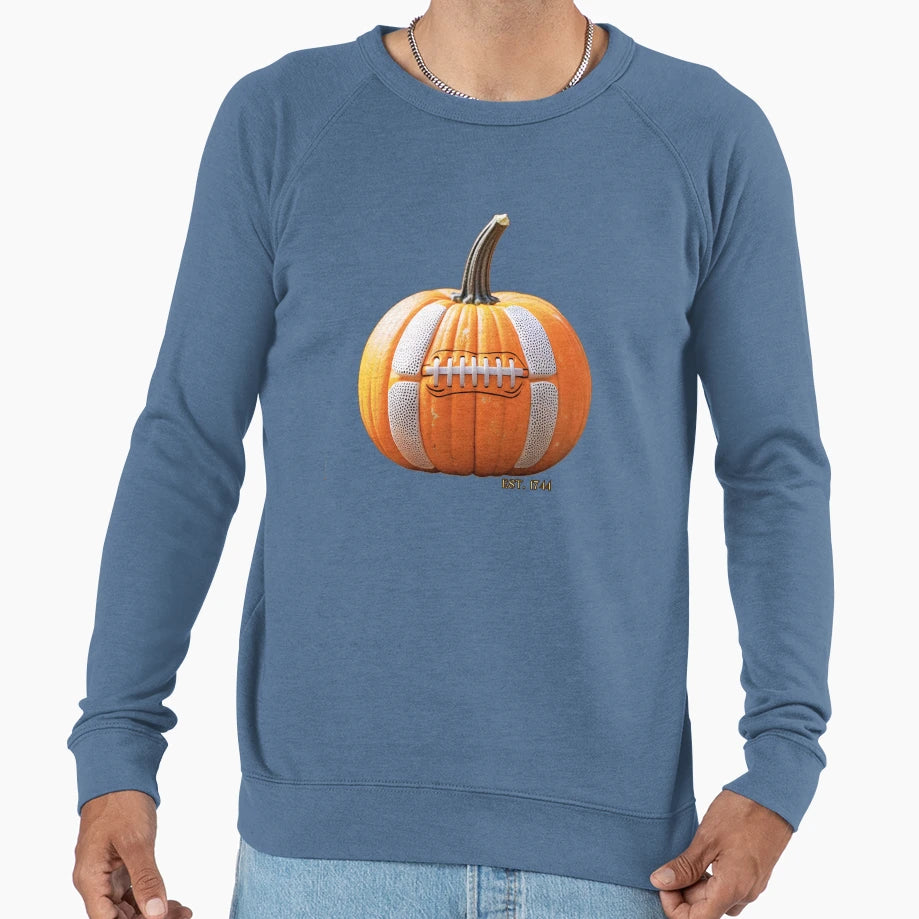 Football Two Pumpkin Sweatshirt - Casual Everyday Wear Men Women - T-Shirt, Sweatshirt, Hoodie