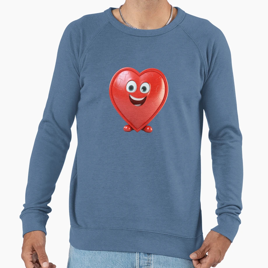 Glossy Heart Character Sweatshirt - Unique Graphic Men Women - T-Shirt, Sweatshirt, Hoodie