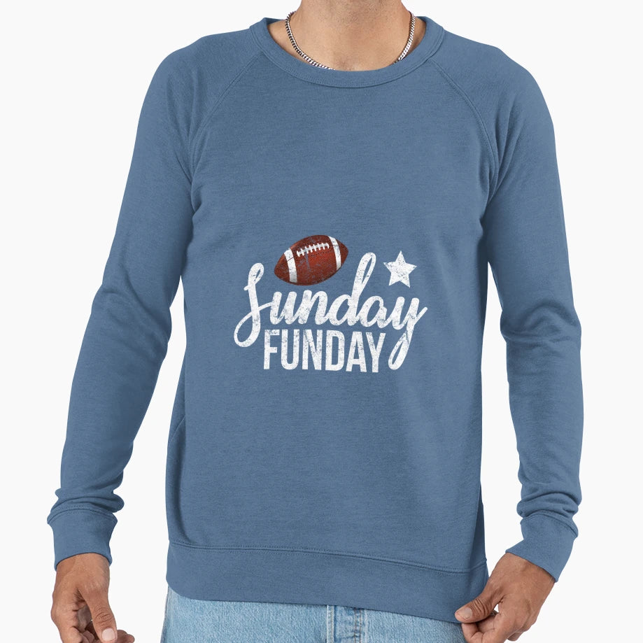 Sunday Football Funday Season Sweatshirt - Minimalist Print Men Women - T-Shirt, Sweatshirt, Hoodie
