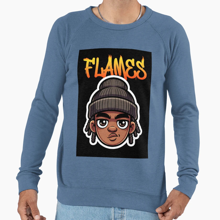 Flames Sweatshirt - Novelty Apparel Unisex - T-Shirt, Sweatshirt, Hoodie