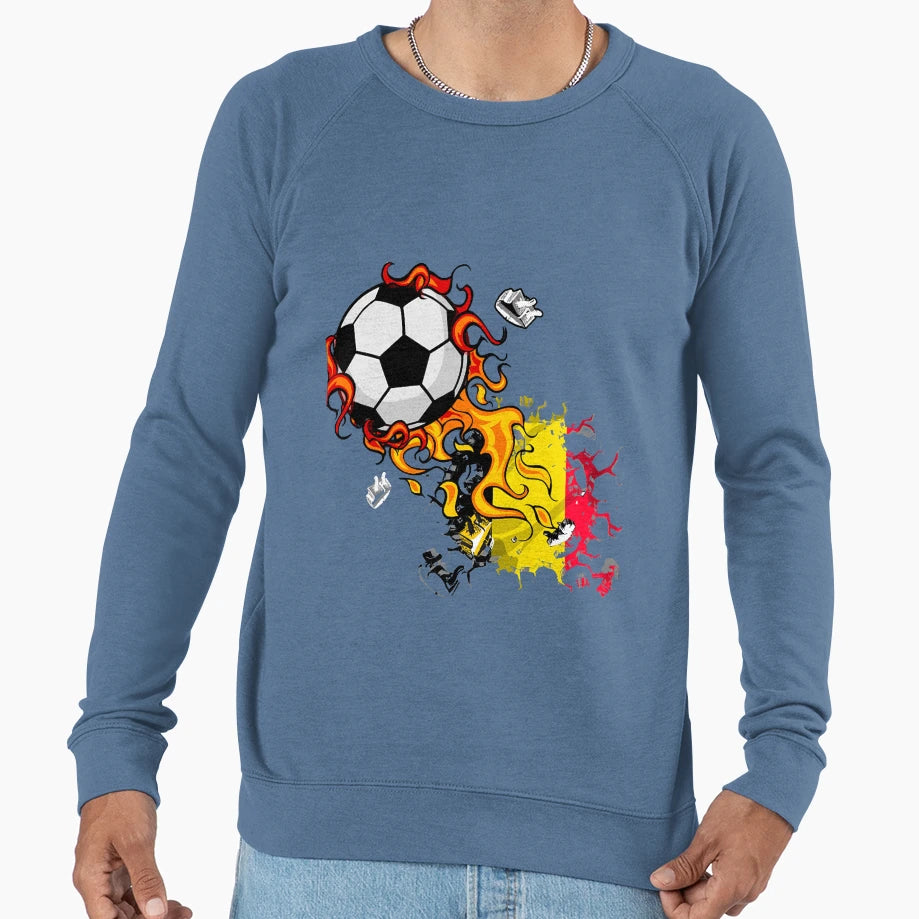 Belgium Soccer Belgium Flag Sweatshirt - Casual Everyday Wear for Adults - T-Shirt, Sweatshirt, Hoodie