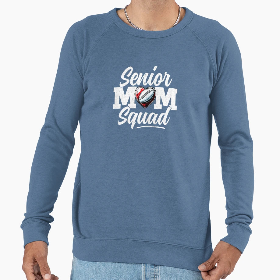 Senior Mom Squad Funny School Pride Sweatshirt - Trendy Graphic for Adults - T-Shirt, Sweatshirt, Hoodie