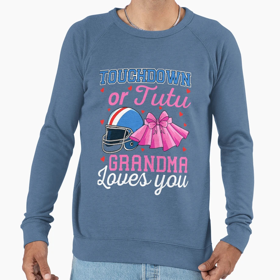 Touchdown Or Tutus Gender Reveal T-Shirt - Custom Art Print Men Women - T-Shirt, Sweatshirt, Hoodie