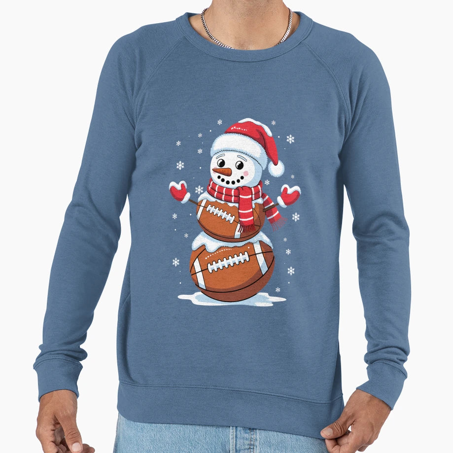 Merry Football Holiday Sport Sweatshirt - Minimalist Print Men Women - T-Shirt, Sweatshirt, Hoodie