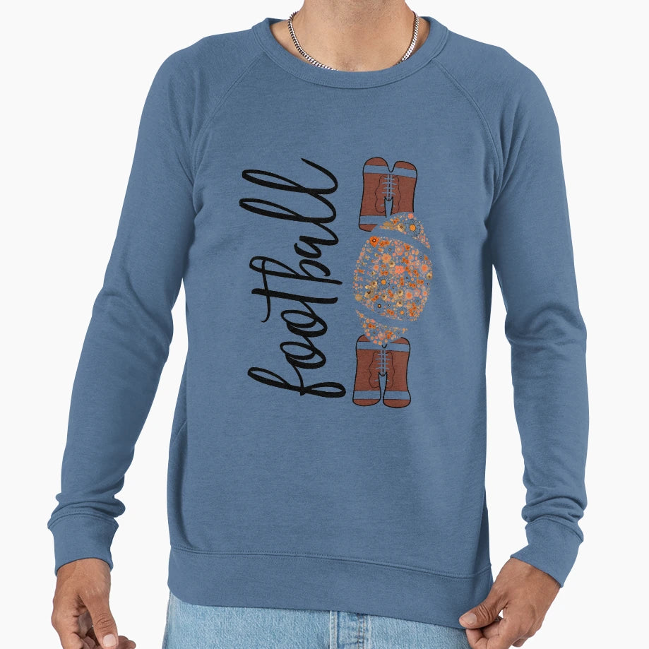 Floral Football Mama Sweatshirt - Aesthetic Graphic Men Women - T-Shirt, Sweatshirt, Hoodie