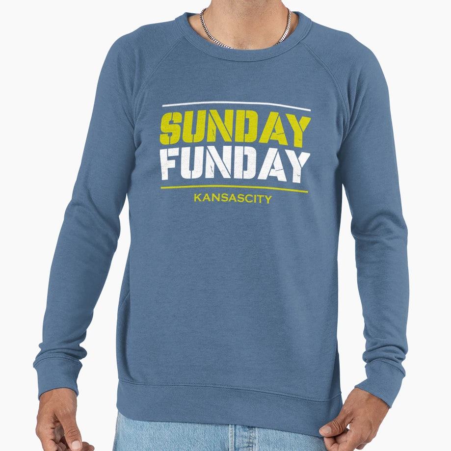 Sunday Funday Kansas City Sweatshirt - Casual Everyday Wear for Adults - T-Shirt, Sweatshirt, Hoodie