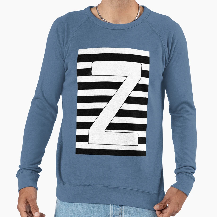 Z Letter Black And White Sweatshirt - Minimalist Print Men Women - T-Shirt, Sweatshirt, Hoodie