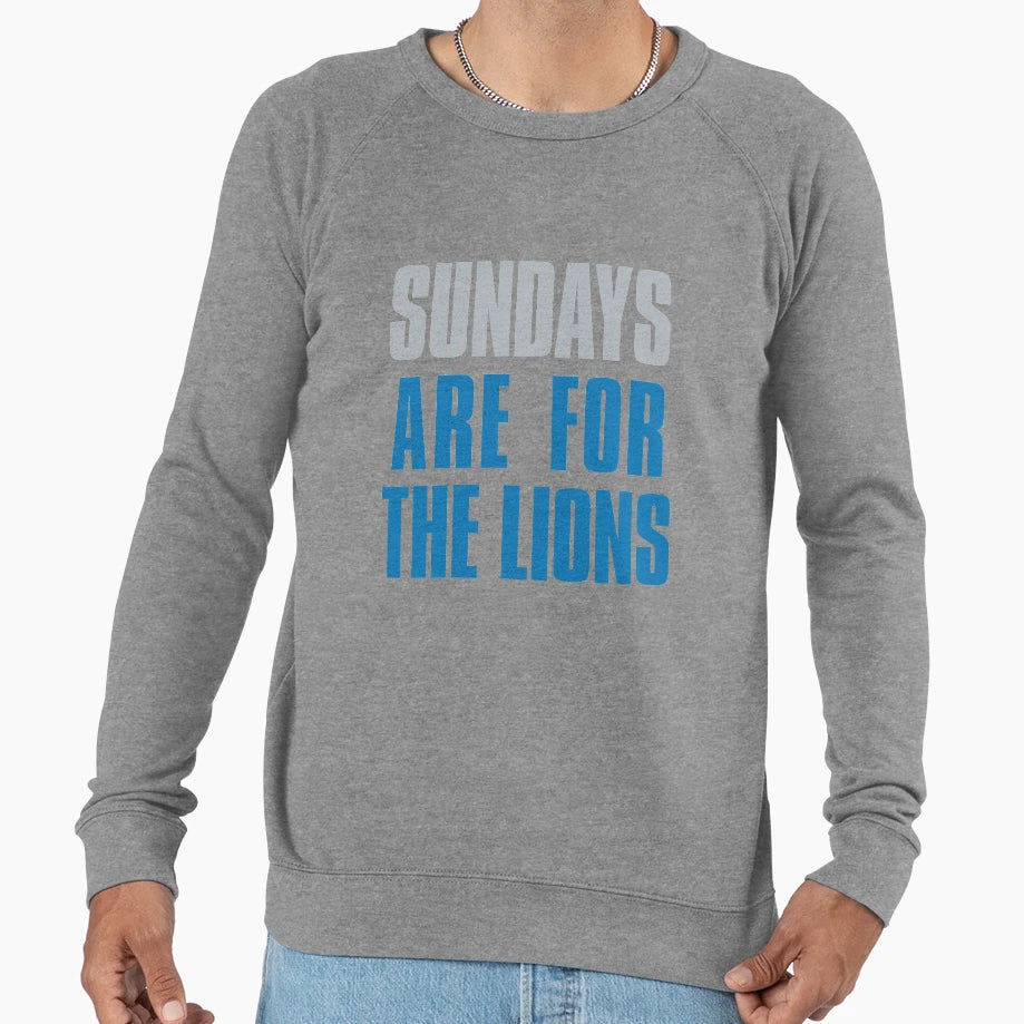 Sundays Are Lions Detroit Sweatshirt - Aesthetic Graphic for Adults - T-Shirt, Sweatshirt, Hoodie