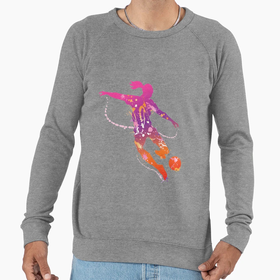 Female Soccer Player Sweatshirt - Casual Everyday Wear Unisex - T-Shirt, Sweatshirt, Hoodie