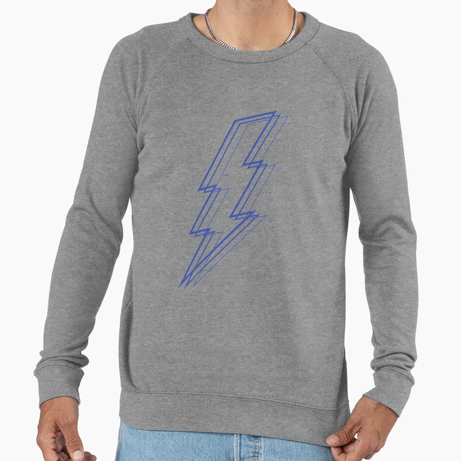 Blue Lightning Sweatshirt - Fun Novelty Design Men Women - T-Shirt, Sweatshirt, Hoodie