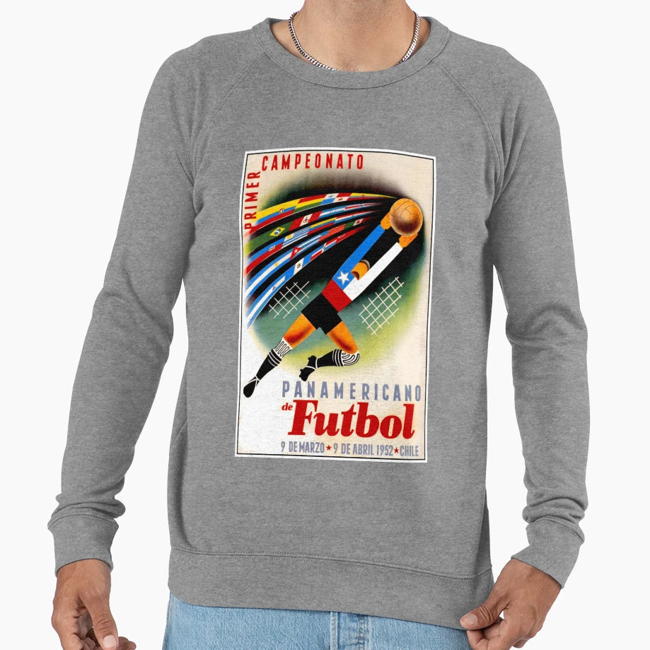 Panamerican Soccer Futbol Advertising Sweatshirt - Graphic Print for Adults - T-Shirt, Sweatshirt, Hoodie