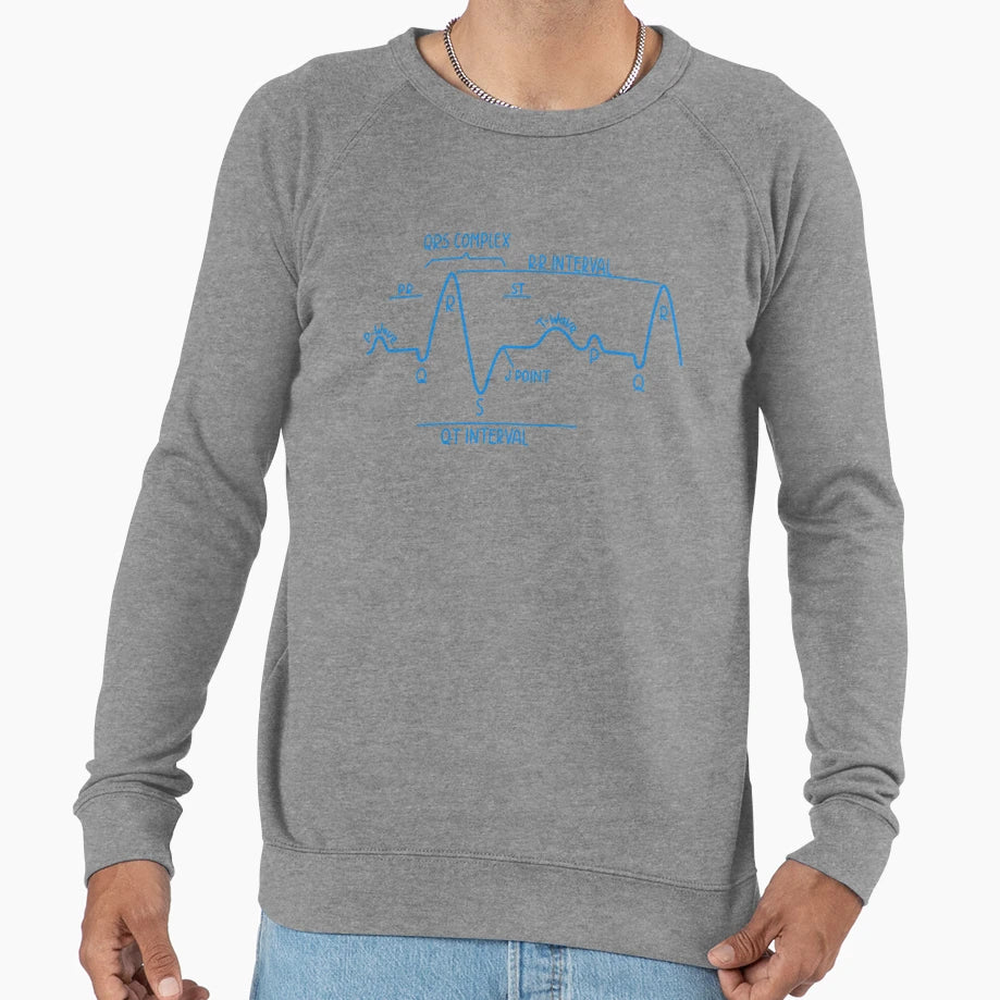 Hand Drawn Normal Electrocardiogram Sweatshirt - Fun Novelty Design Unisex - T-Shirt, Sweatshirt, Hoodie
