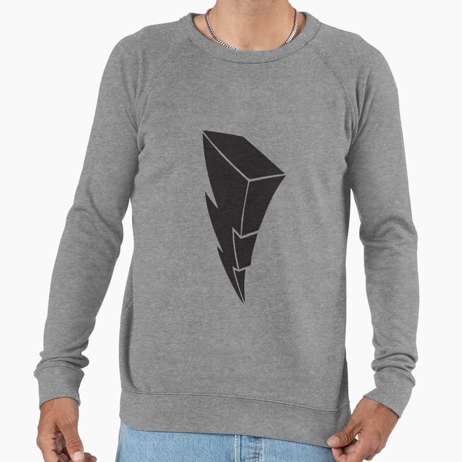Power Bolt Black Decal Sweatshirt - Novelty Apparel Men Women - T-Shirt, Sweatshirt, Hoodie