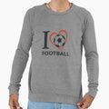 I Love Football Artwork True Fans Sweatshirt - Custom Art Print Unisex - T-Shirt, Sweatshirt, Hoodie