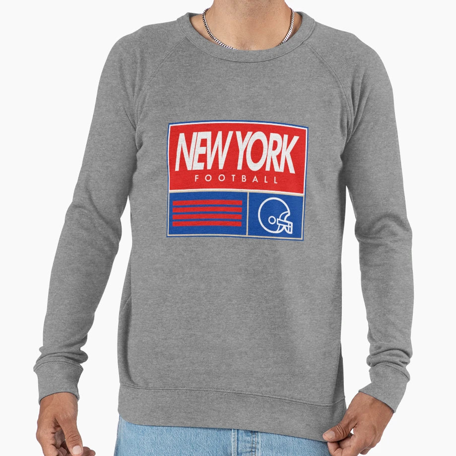 New York Football Sweatshirt - Novelty Apparel for Adults - T-Shirt, Sweatshirt, Hoodie