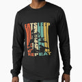 Eat Sleep Repeat College Sports T-Shirt - Graphic Print Unisex - T-Shirt, Sweatshirt, Hoodie