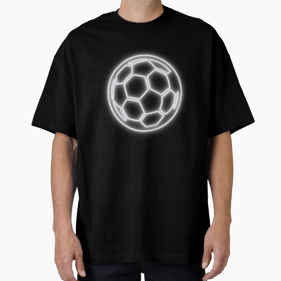 White Soccer Ball Football Icon T-Shirt - Custom Art Print Unisex - T-Shirt, Sweatshirt, Hoodie