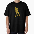 Football Soccer Shooter Golden Glitter T-Shirt - Unique Graphic Men Women - T-Shirt, Sweatshirt, Hoodie