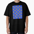 Lightning Bolts Blue Background T-Shirt - Minimalist Print for Adults - T-Shirt, Sweatshirt, Hoodie