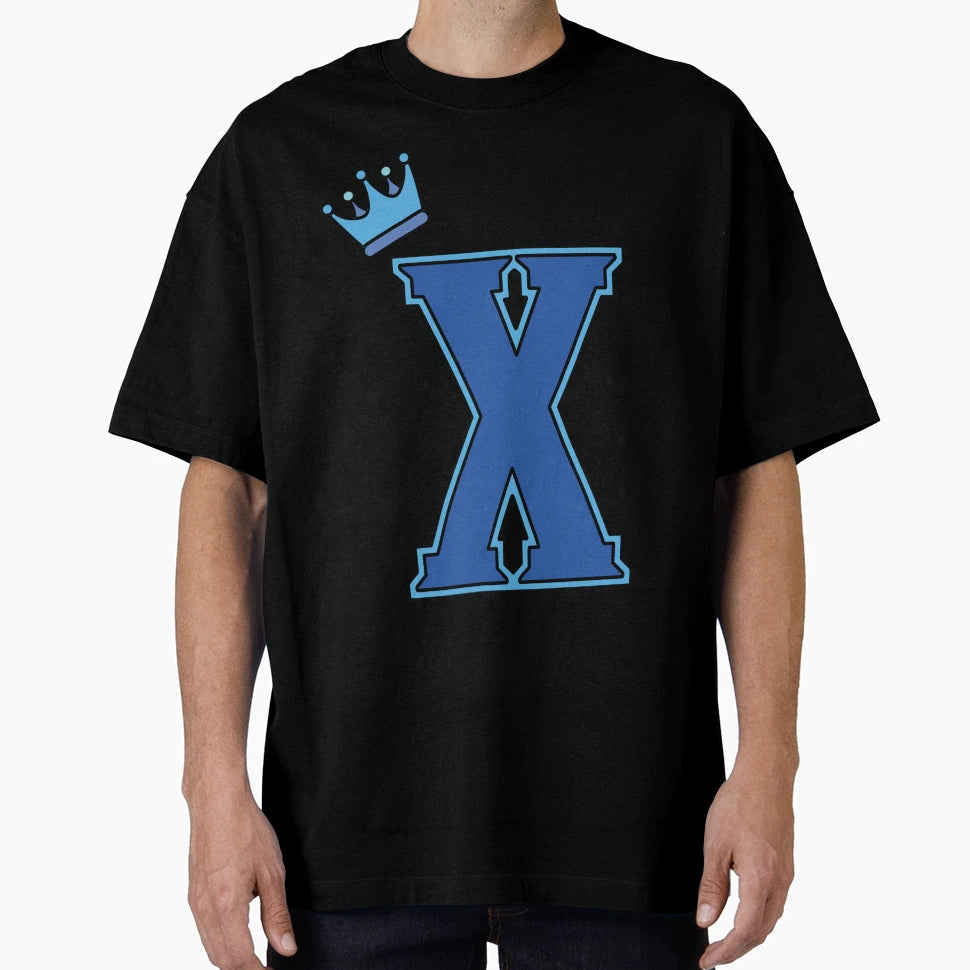 Blue Letter X T-Shirt - Trendy Graphic Unisex - T-Shirt, Sweatshirt, Hoodie