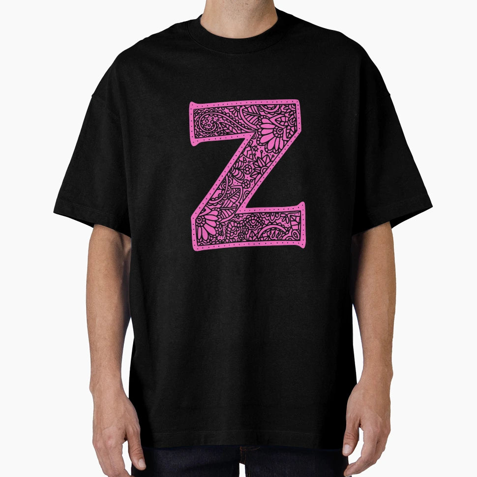 Z Monogram Mandala Zentangle T-Shirt - Casual Everyday Wear Men Women - T-Shirt, Sweatshirt, Hoodie