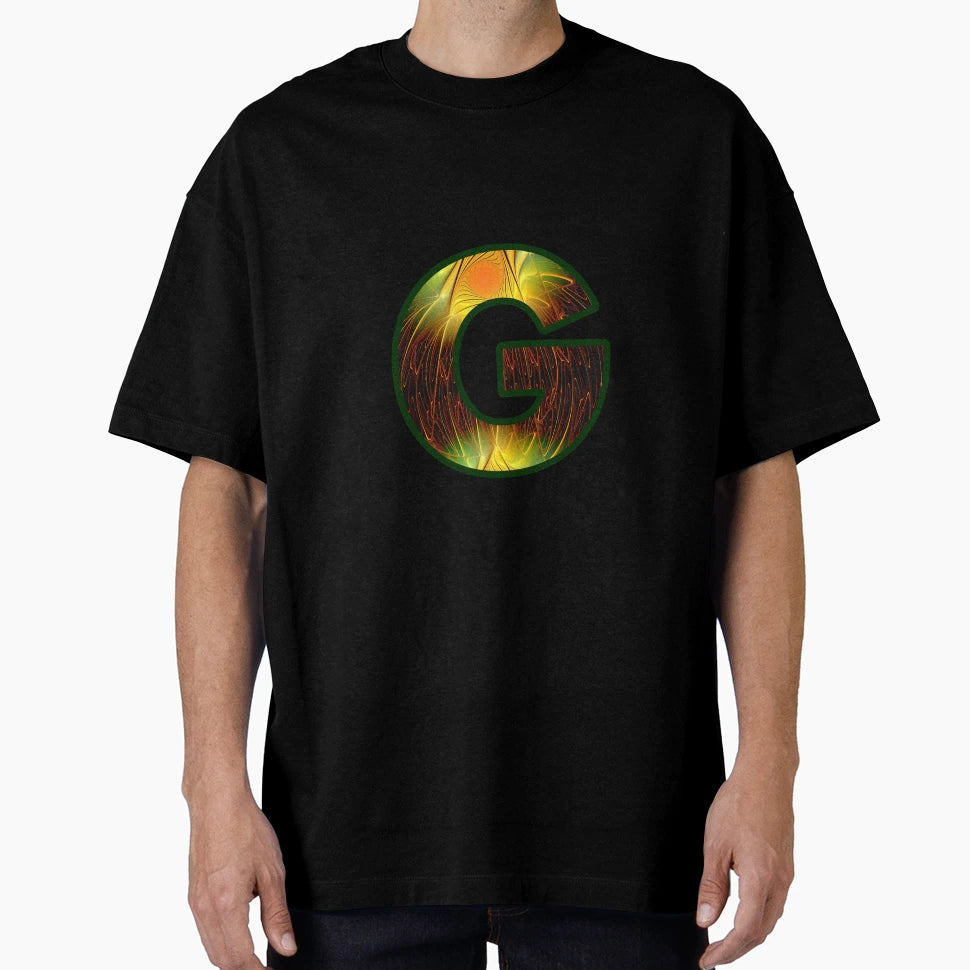 Fractal Alphabet G Is Glow Dark T-Shirt - Minimalist Print Unisex - T-Shirt, Sweatshirt, Hoodie