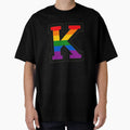 Varsity Gay Pride Letter K T-Shirt - Graphic Print Men Women - T-Shirt, Sweatshirt, Hoodie